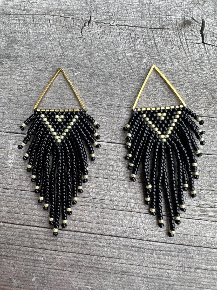 Gold Triangle Hoops