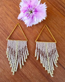 Neutral Gold Triangle Hoops